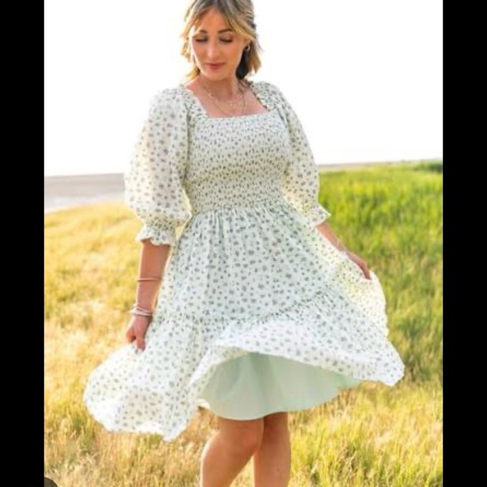 Floral Puff Sleeve Dress